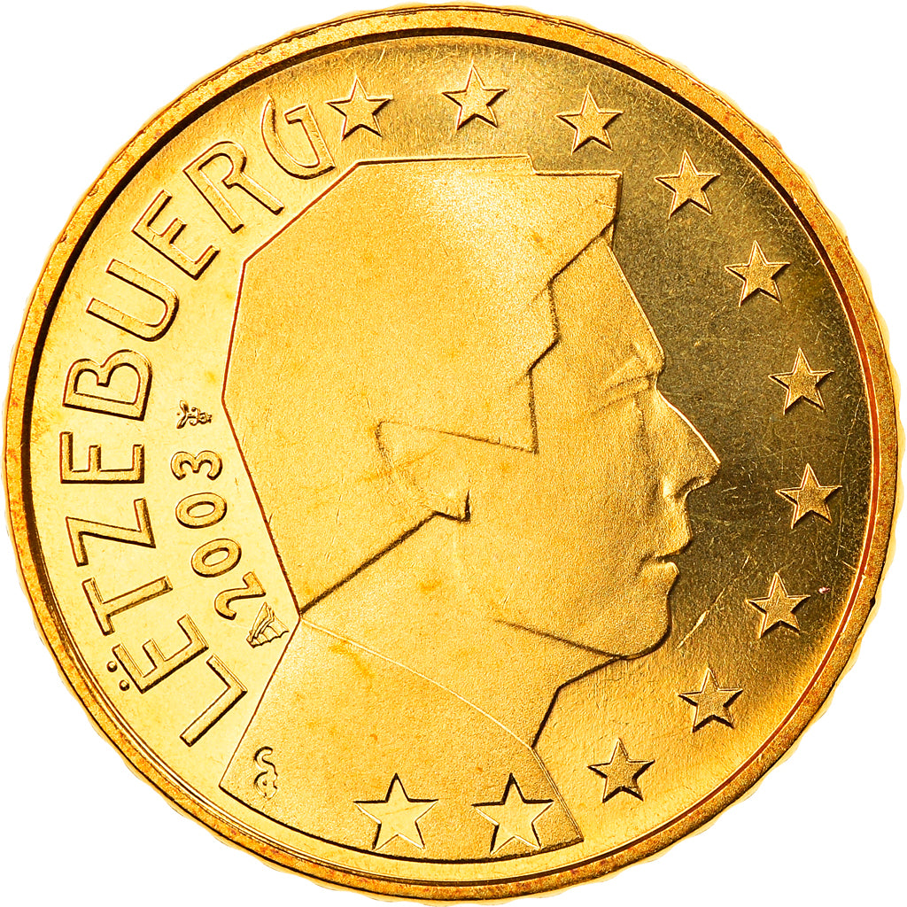 Luxembourg, 50 Euro Cent, 2003, Utrecht, Proof, FDC, Laiton, KM:80