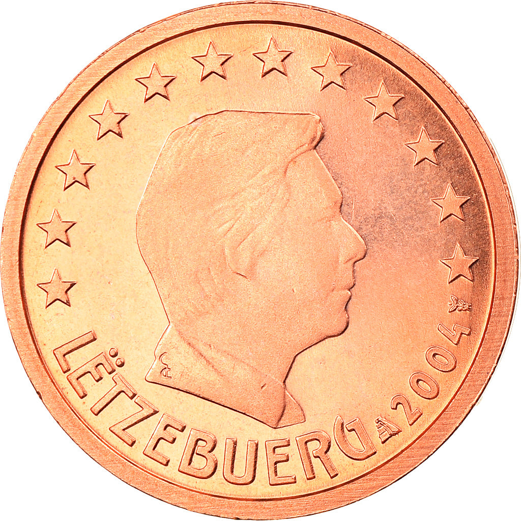 Luxemburgo, 2 Euro Cent, 2004, MS(65-70), Aço Cromado a Cobre, KM:76