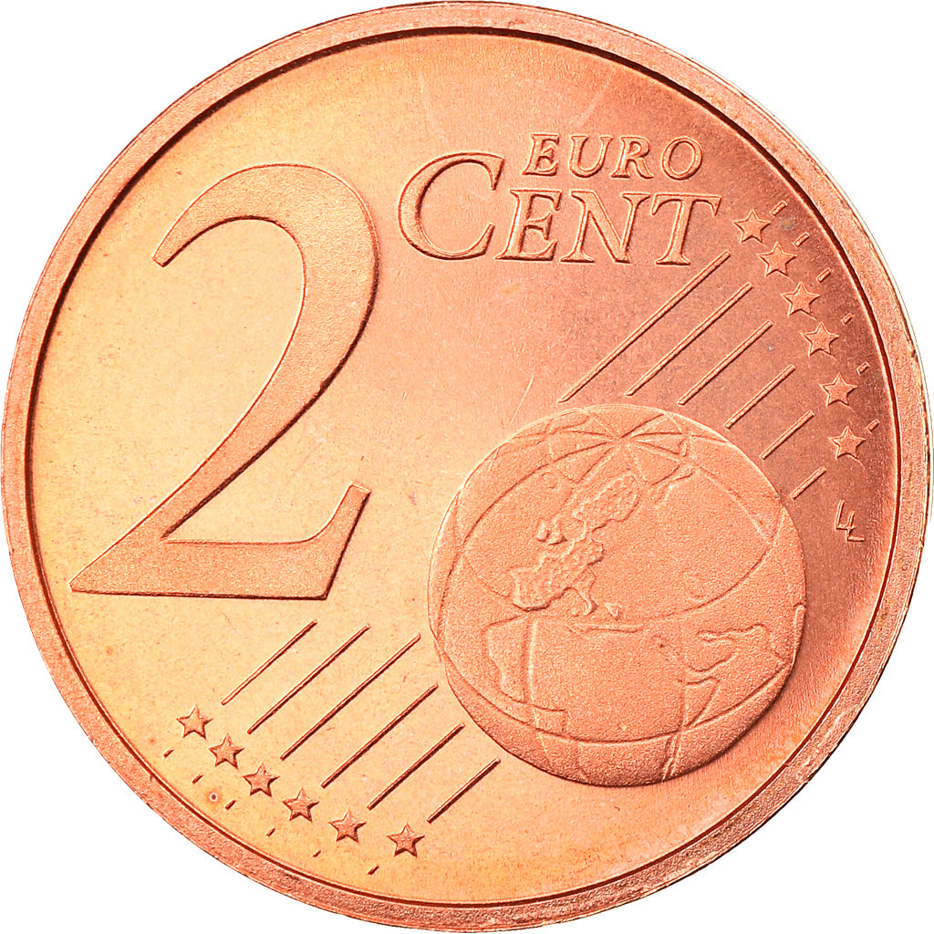 Luxemburgo, 2 Euro Cent, 2004, MS(65-70), Aço Cromado a Cobre, KM:76