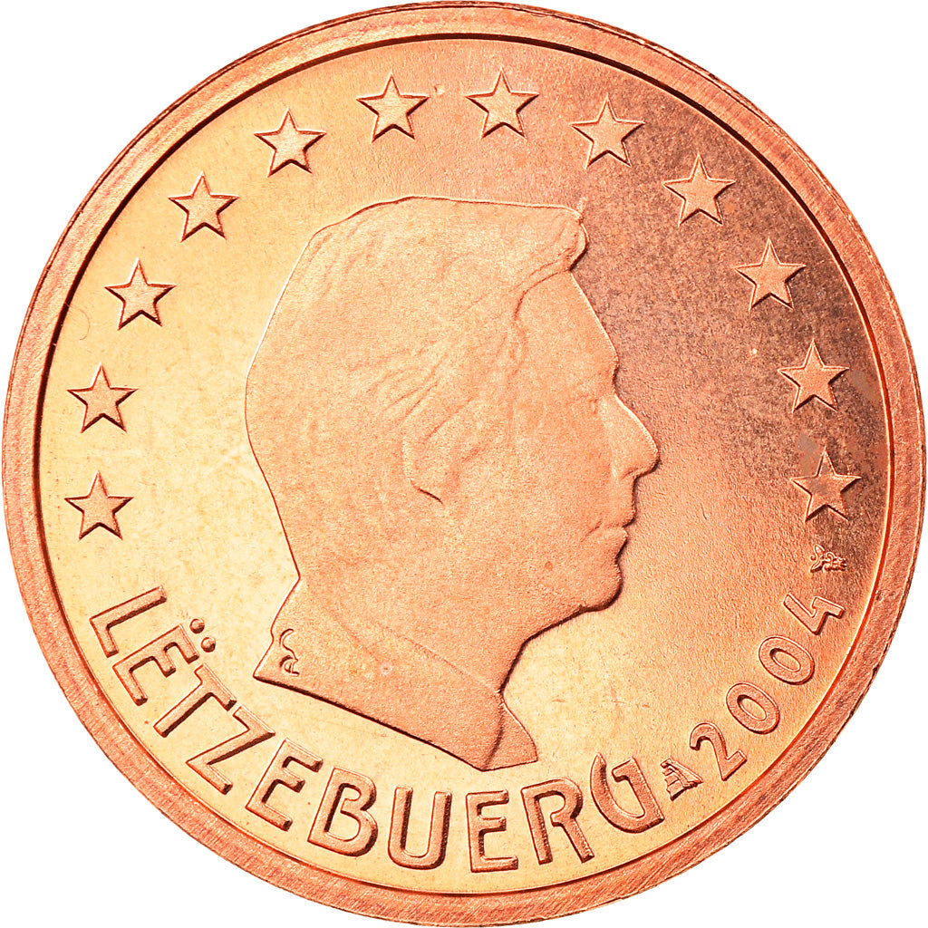 Luxemburgo, 5 Euro Cent, 2004, MS(65-70), Aço Cromado a Cobre, KM:77