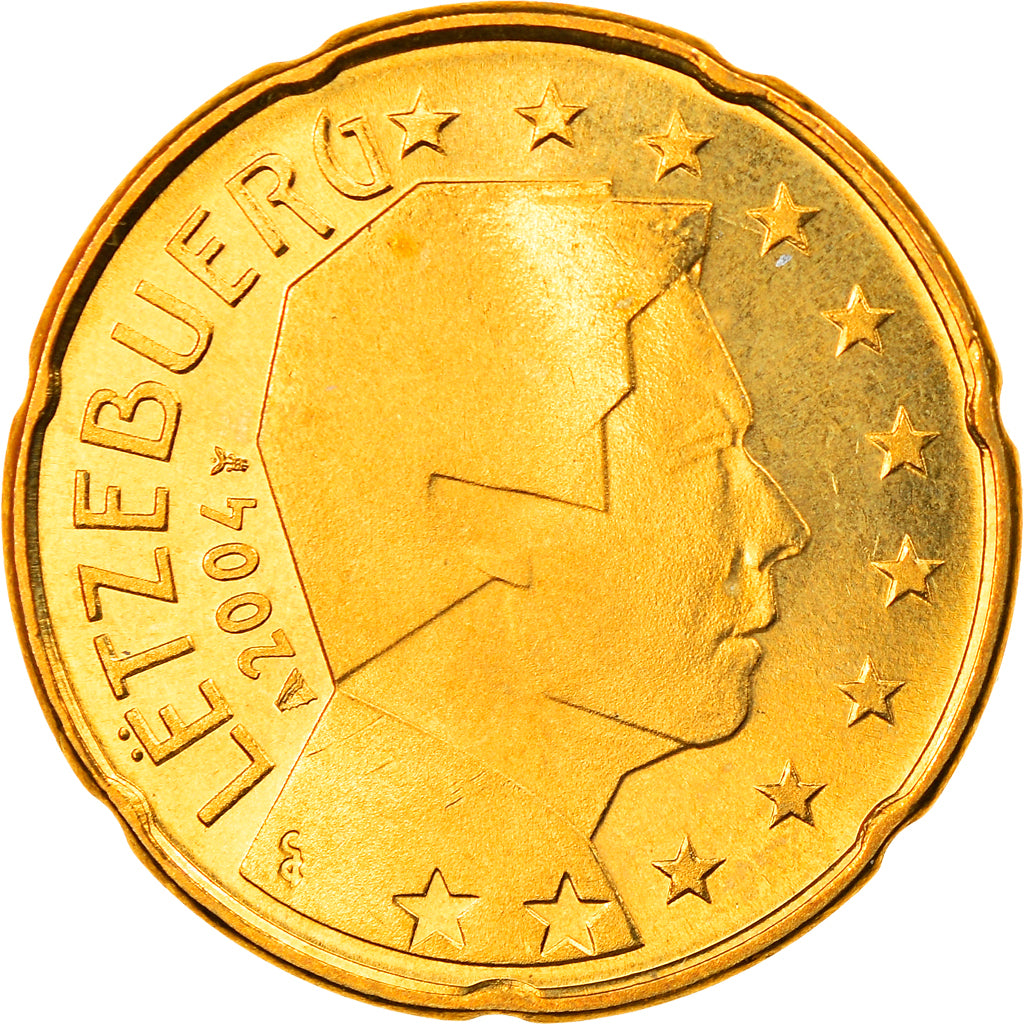 Luxemburg, 20 Euro Cent, 2004, Utrecht, FDC, Tin, KM:79