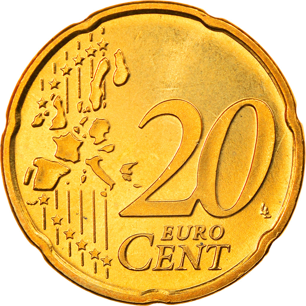 Luxemburg, 20 Euro Cent, 2004, Utrecht, FDC, Tin, KM:79