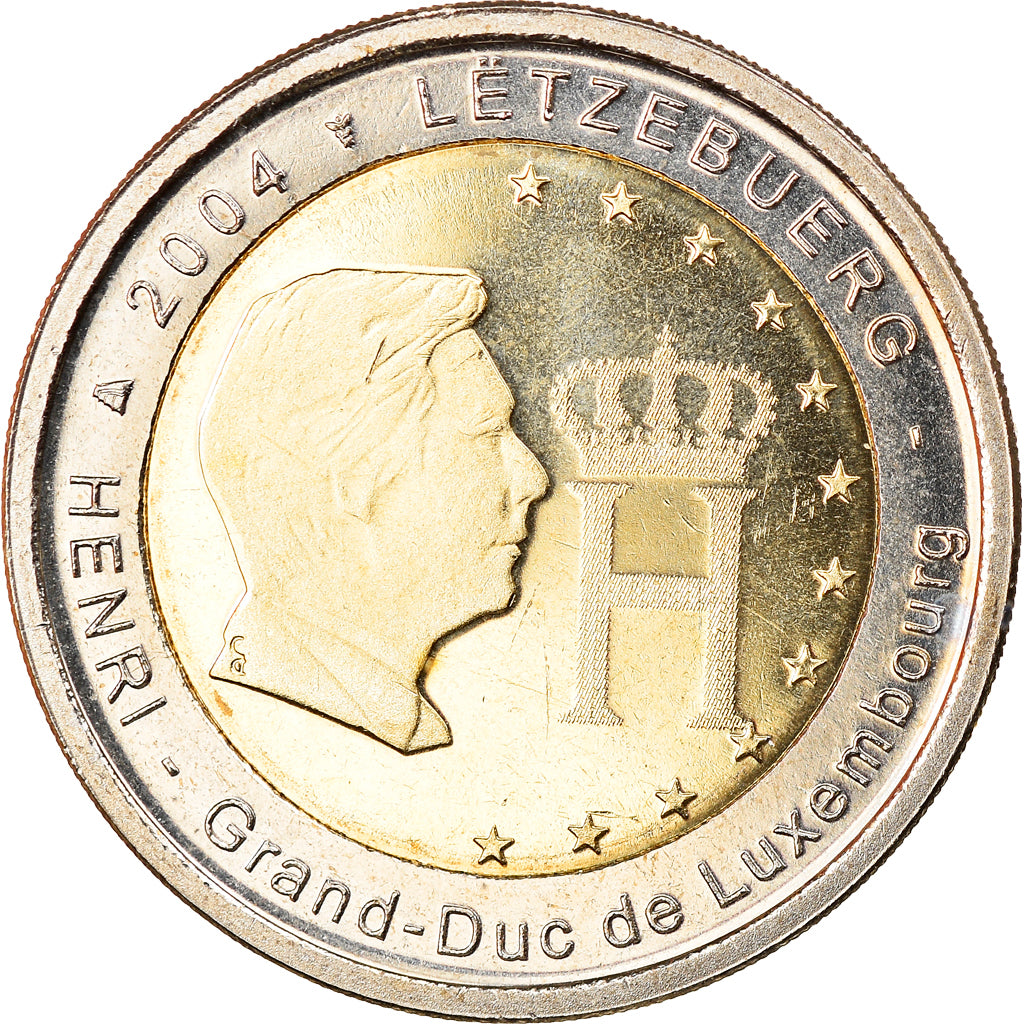 Luxembourg, 2 Euro, Grand-Duc Henri, 2004, Utrecht, MS(65-70), Bi-Metallic