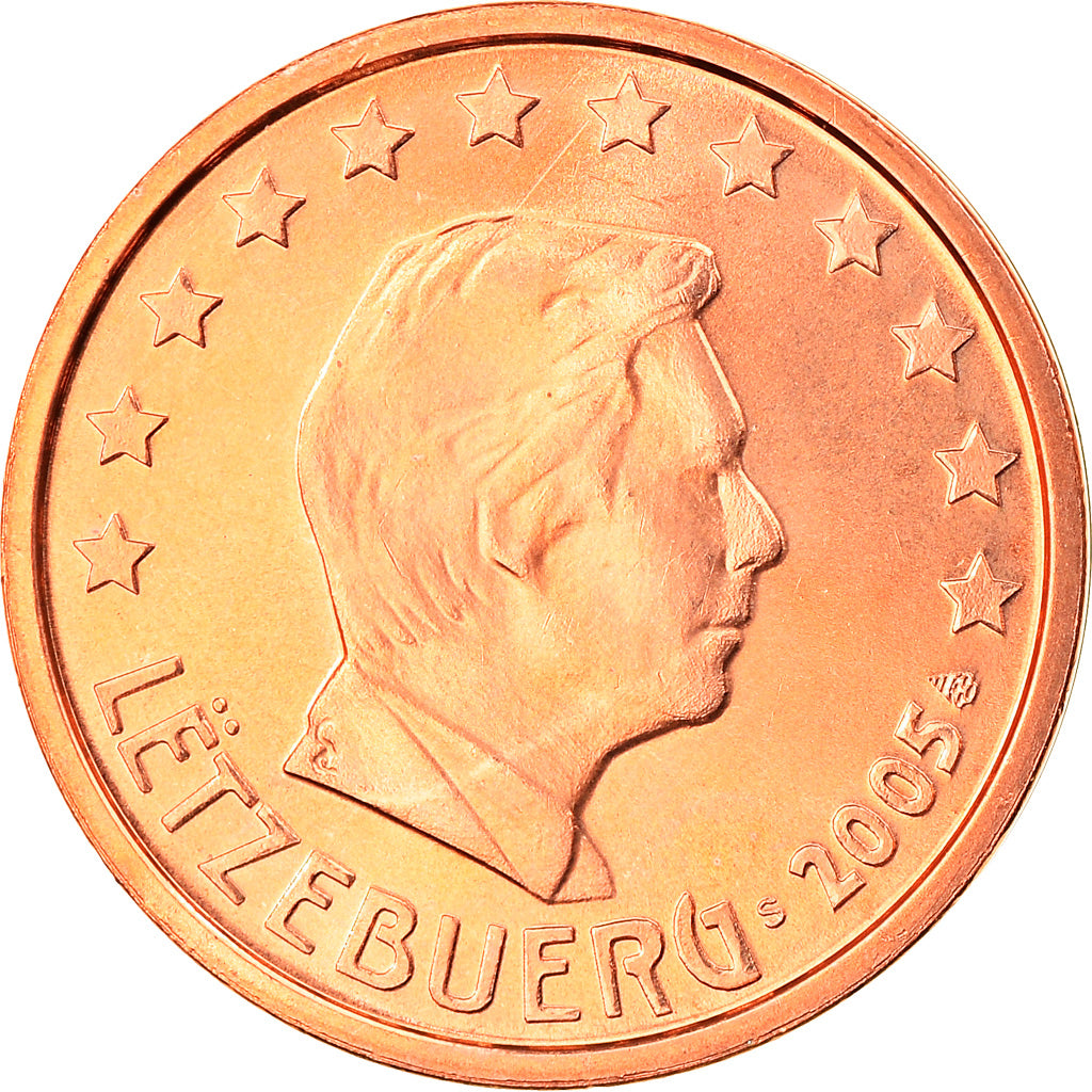 Luxembourg, 2 Euro Cent, 2005, MS(65-70), Copper Plated Steel, KM:76