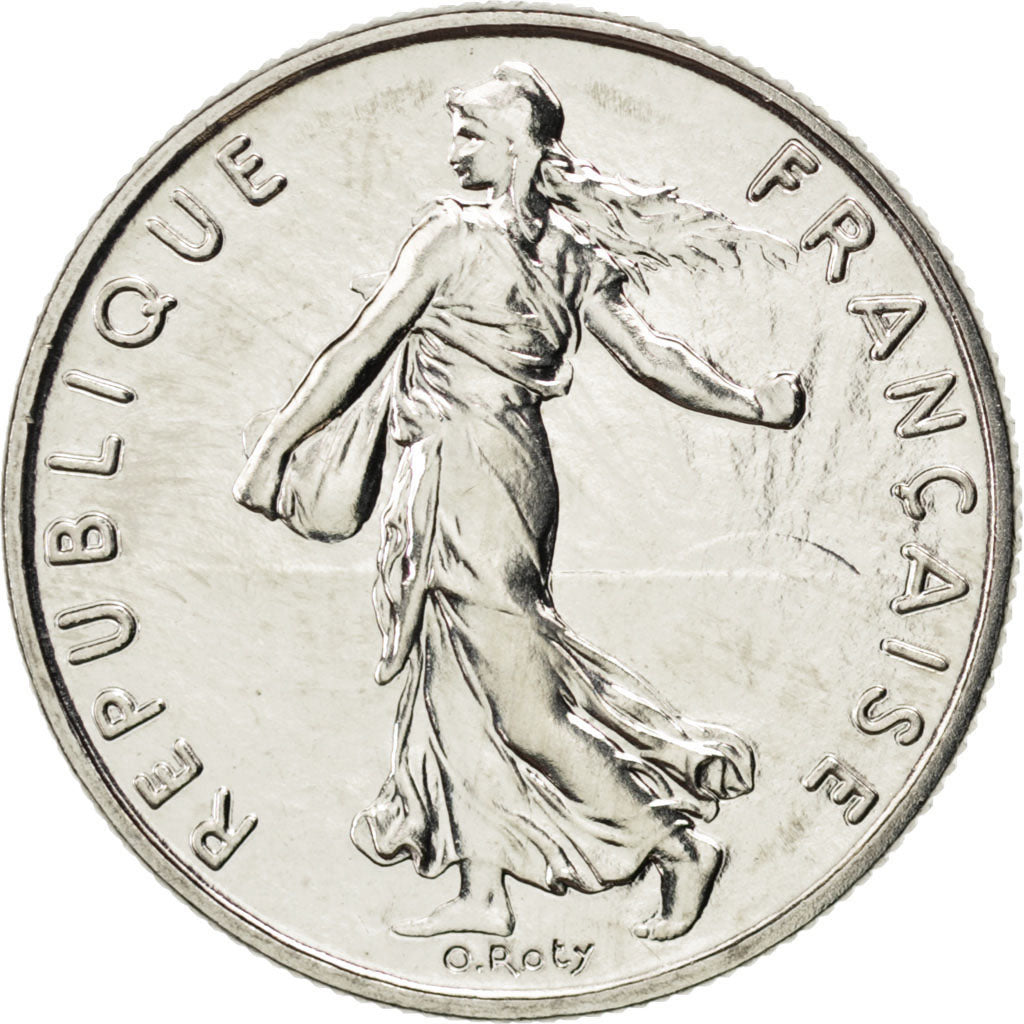 FRANCE, Semeuse, 1/2 Franc, 1993, KM #931.2, MS(63), Nickel, 19.5, Gadoury...