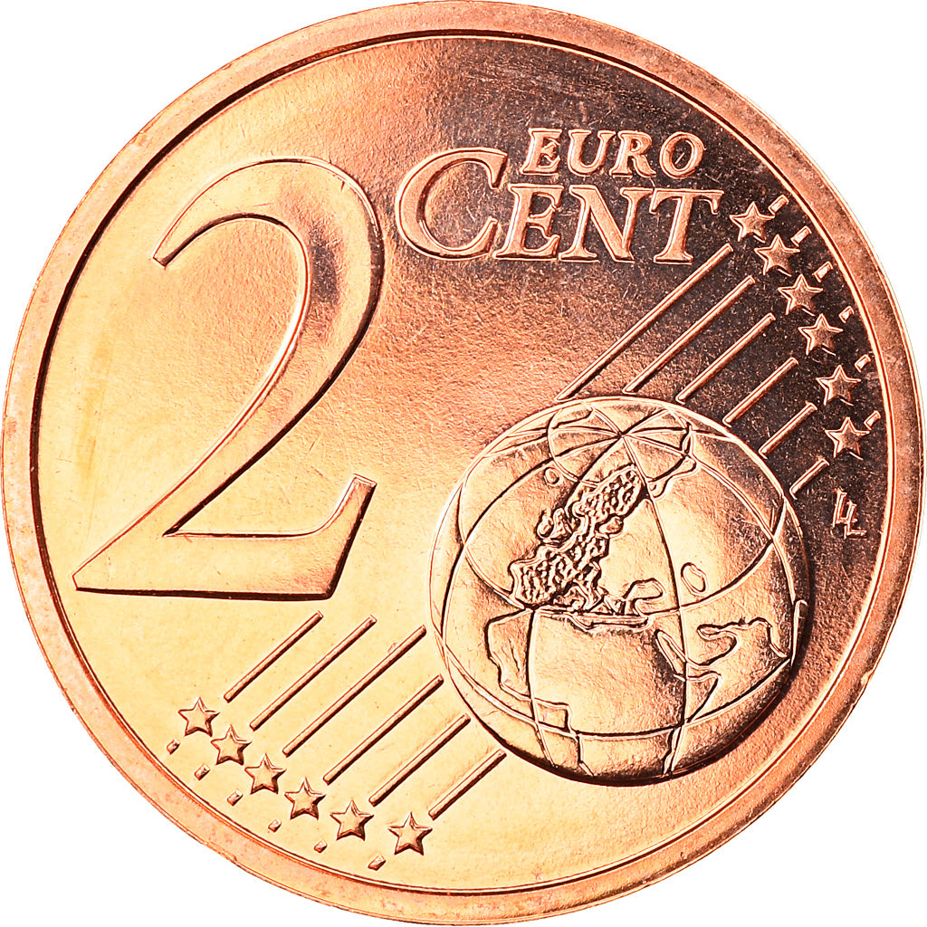 Luxemburgo, 2 Euro Cent, 2007, MS(65-70), Aço Cromado a Cobre, KM:76