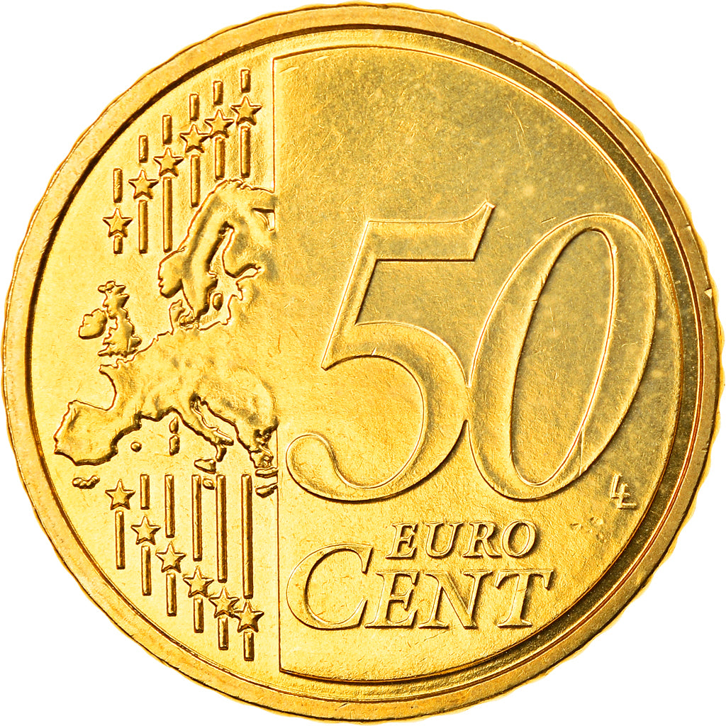 Luksemburg, 50 Euro Cent, 2007, MS(65-70), Mosiądz, KM:91