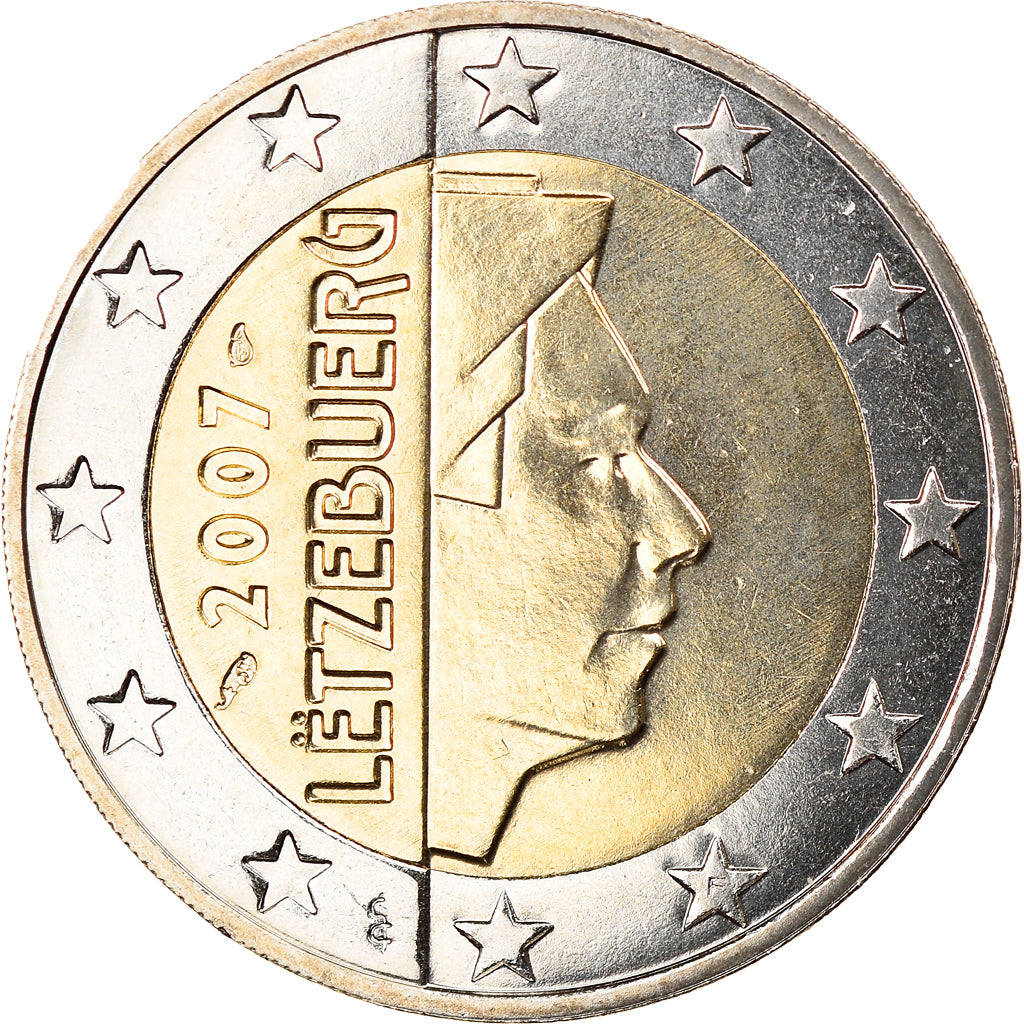 Luxembourg, 2 Euro, 2007, MS(65-70), Bi-Metallic, KM:93
