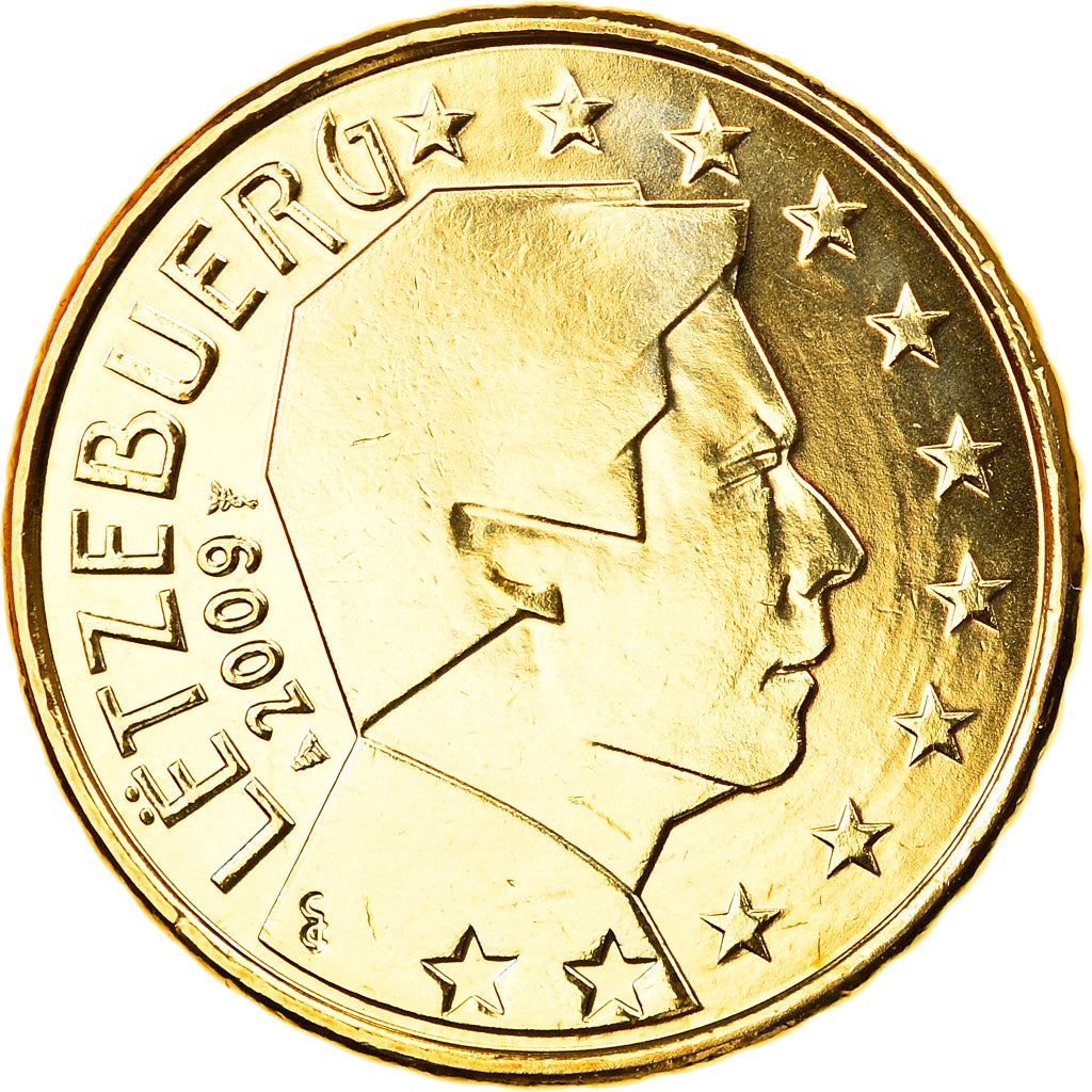 Luxembourg, 10 Euro Cent, 2009, MS(65-70), Brass, KM:89