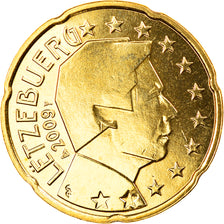 Luxembourg, 20 Euro Cent, 2009, MS(65-70), Brass, KM:90