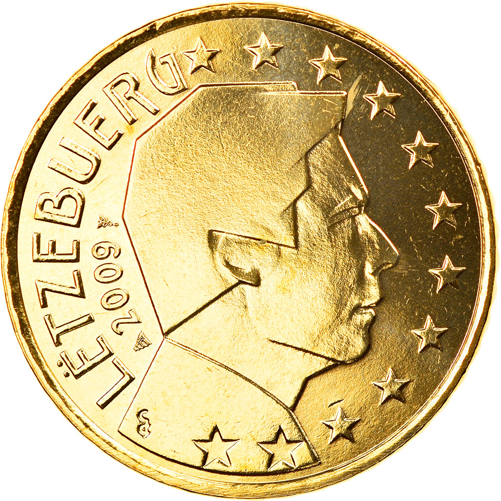 Luxembourg, 50 Euro Cent, 2009, MS(65-70), Brass, KM:91