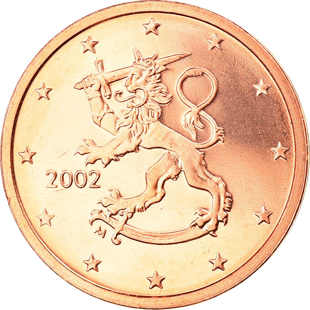 Finland, 2 Euro Cent, 2002, Vantaa, MS(65-70), Copper Plated Steel, KM:99