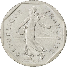 Münze, Frankreich, Semeuse, 2 Francs, 1991, UNZ, Nickel, KM:942.2