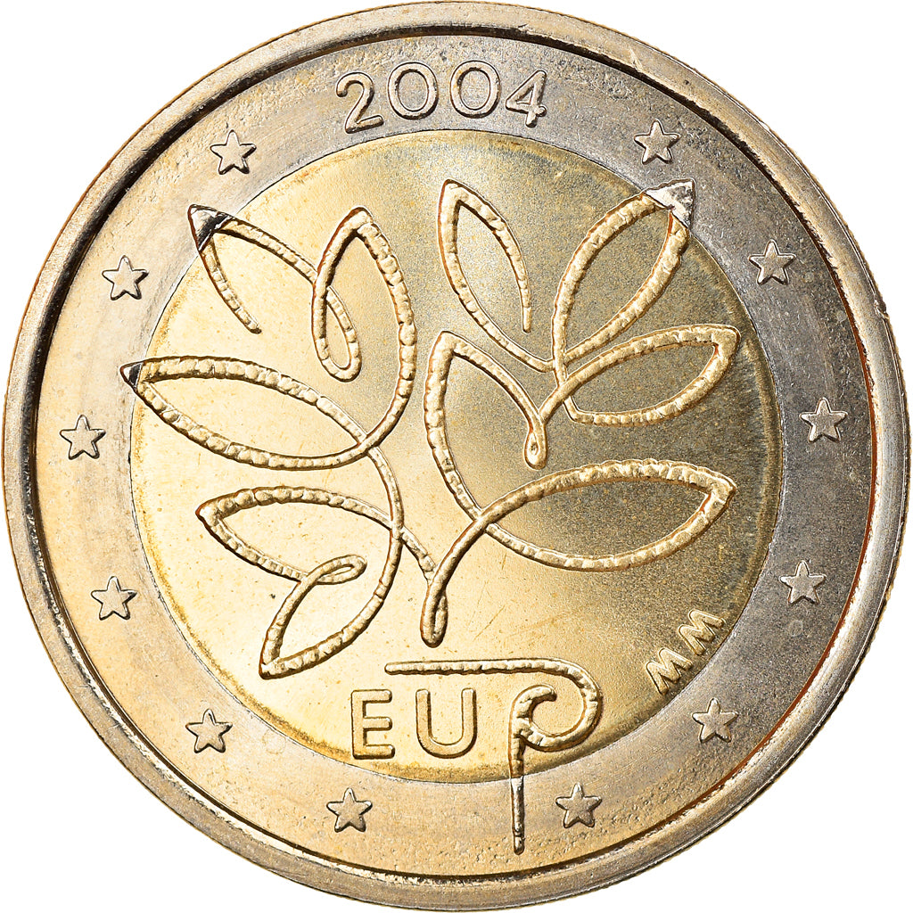 Finland, 2 Euro, EU expansion, 2004, MS(65-70), Bi-Metallic, KM:114