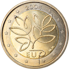 Finland, 2 Euro, EU expansion, 2004, MS(65-70), Bi-Metallic, KM:114
