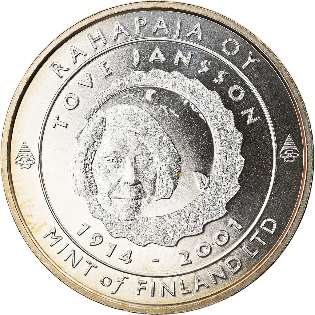 Finland, Token, Rahapaja Oy, Tove Jansson, 2001, MS(65-70), Copper-nickel