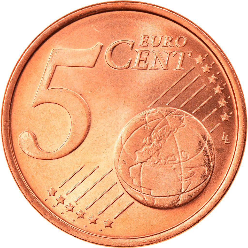 Finlandia, 5 Euro Cent, 2005, Vantaa, FDC, Acciaio placcato rame, KM:100