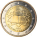 Finland, 2 Euro, Traité de Rome 50 ans, 2007, Vantaa, MS(65-70), Bi-Metallic