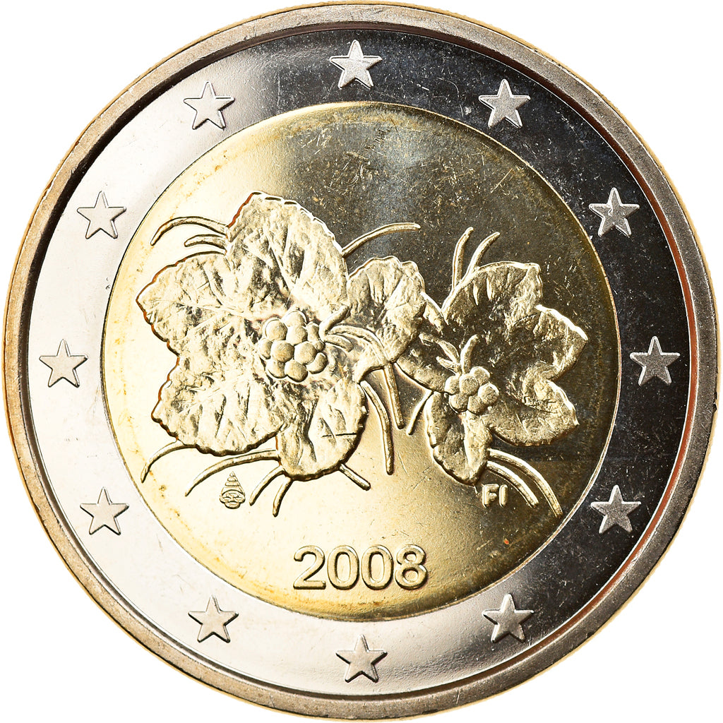 Finland, 2 Euro, 2008, Vantaa, MS(65-70), Bi-Metallic, KM:130