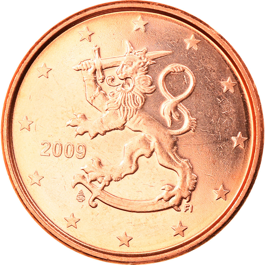 Finlandia, Euro Cent, 2009, Vantaa, FDC, Cobre chapado en acero, KM:98