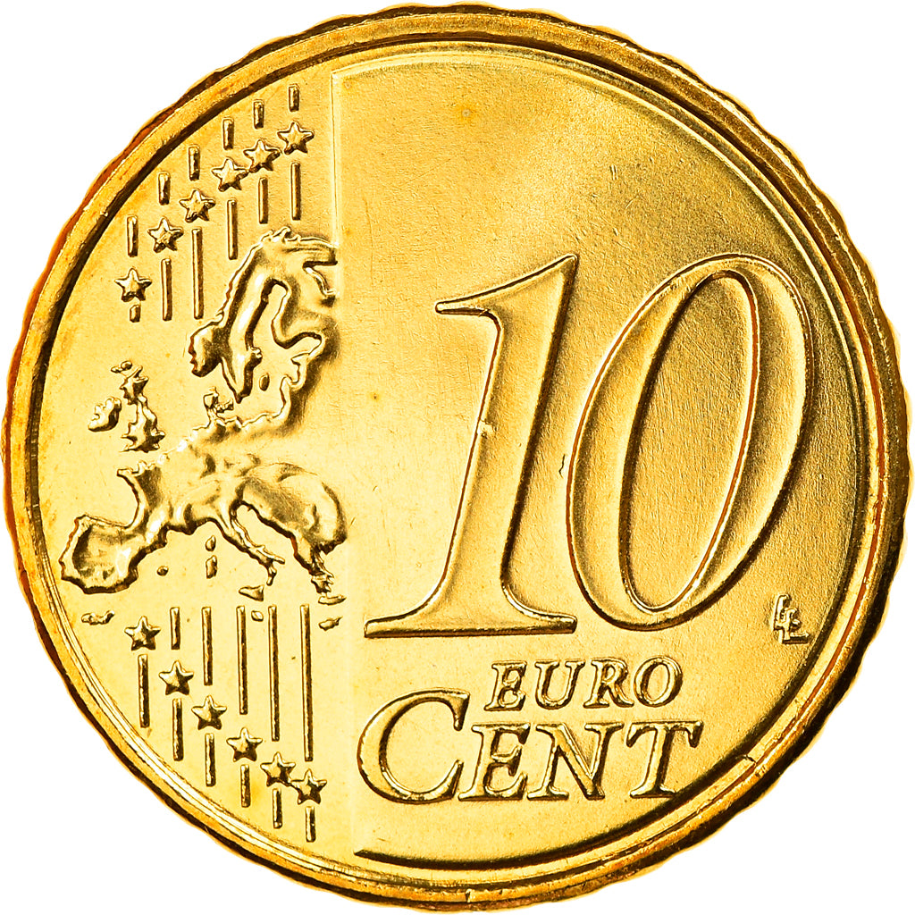 Finlândia, 10 Euro Cent, 2009, Vantaa, MS(65-70), Latão, KM:126