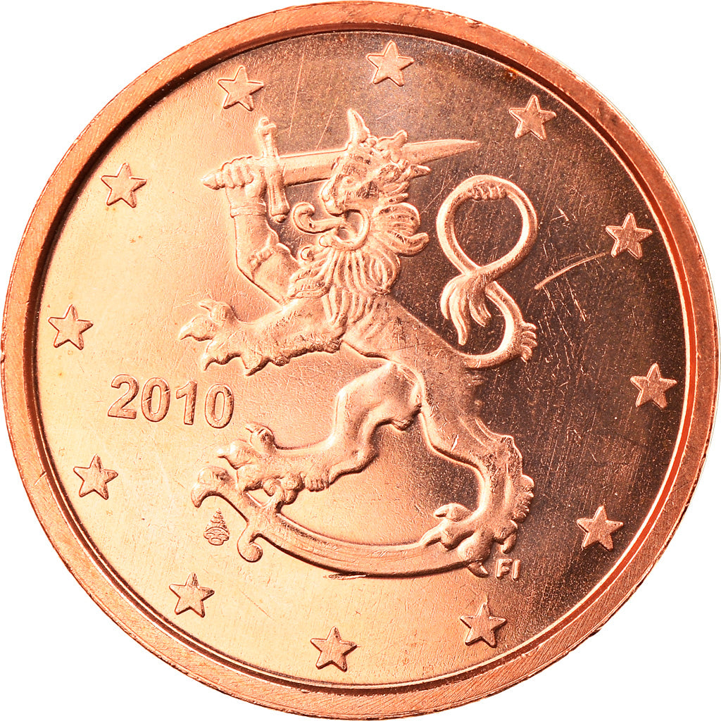 Finlandia, 2 Euro Cent, 2010, Vantaa, FDC, Cobre chapado en acero, KM:99