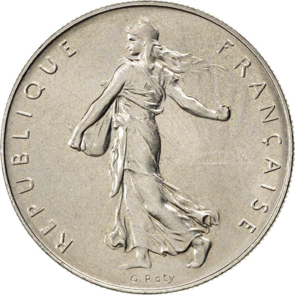 FRANCE, Semeuse, Franc, 1977, Paris, KM #925.1, MS(63), Nickel, 24, Gadoury...