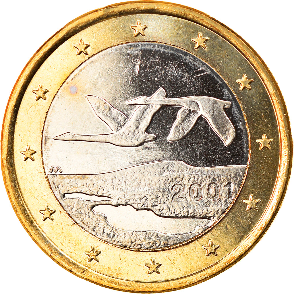 Finland, Euro, 2001, Vantaa, MS(65-70), Bi-Metallic, KM:104