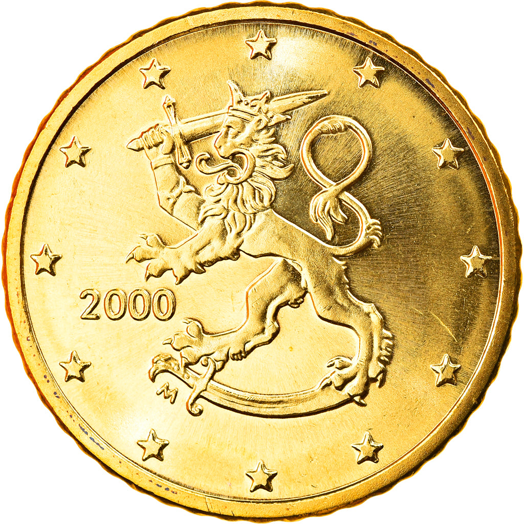 Finlandia, 50 Euro Cent, 2000, Vantaa, FDC, Ottone, KM:103
