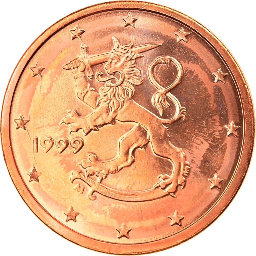 Finnland, 2 Euro Cent, 1999, Vantaa, STGL, Copper Plated Steel, KM:99