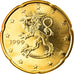 Finnland, 20 Euro Cent, 1999, Vantaa, STGL, Messing, KM:102