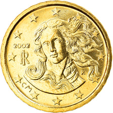 Italy, 10 Euro Cent, 2002, Rome, MS(65-70), Brass, KM:213