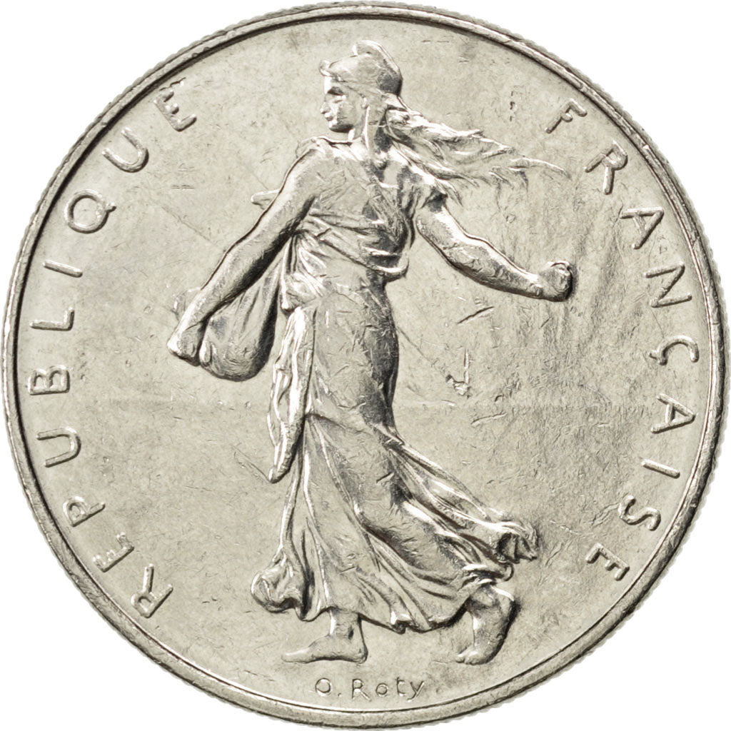 FRANCE, Semeuse, Franc, 1992, Paris, KM #925.1, AU(50-53), Nickel, 24, Gadoury..
