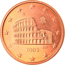 Italy, 5 Euro Cent, 2003, Rome, MS(65-70), Copper Plated Steel, KM:212