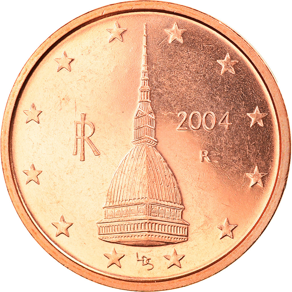 Itália, 2 Euro Cent, 2004, Rome, MS(65-70), Aço Cromado a Cobre, KM:211