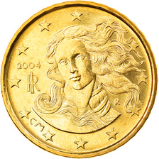 Italy, 10 Euro Cent, 2004, Rome, MS(65-70), Brass, KM:213