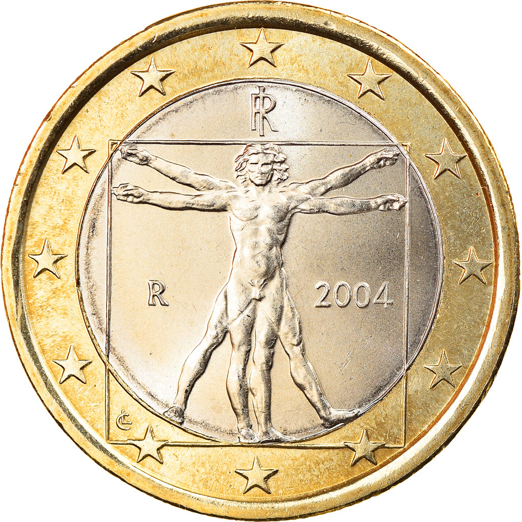 Italy, Euro, 2004, Rome, MS(65-70), Bi-Metallic, KM:216