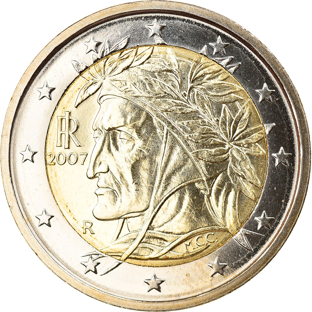 Italy, 2 Euro, 2007, Rome, MS(65-70), Bi-Metallic, KM:217