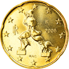 Italie, 20 Euro Cent, 2008, Rome, FDC, Laiton, KM:248