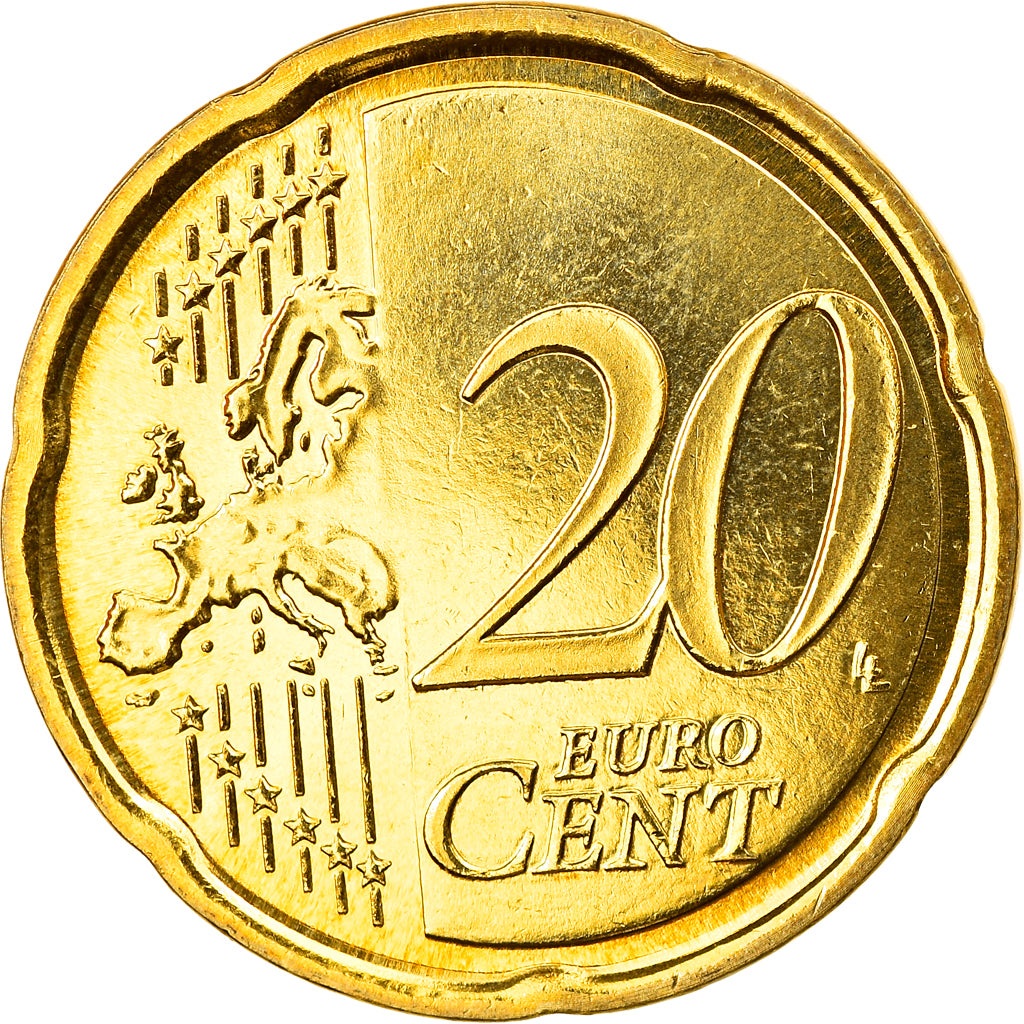 Italie, 20 Euro Cent, 2008, Rome, FDC, Laiton, KM:248
