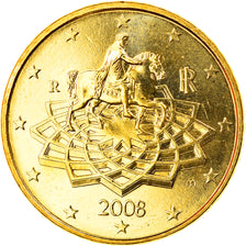 Italien, 50 Euro Cent, 2008, Rome, STGL, Messing, KM:249