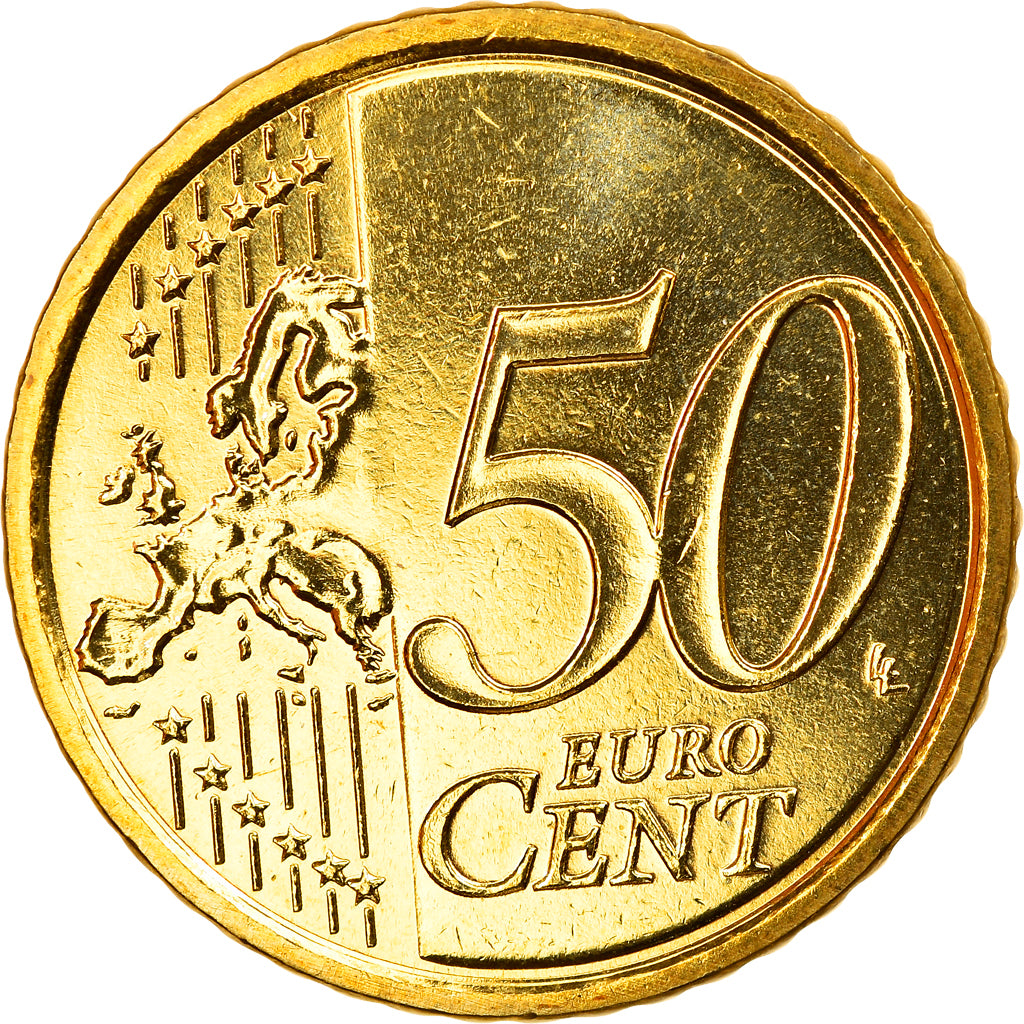 Italien, 50 Euro Cent, 2008, Rome, STGL, Messing, KM:249