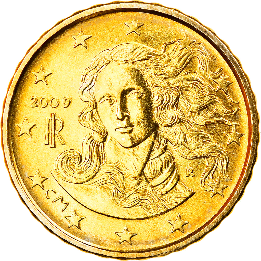 Italie, 10 Euro Cent, 2009, Rome, FDC, Laiton, KM:247