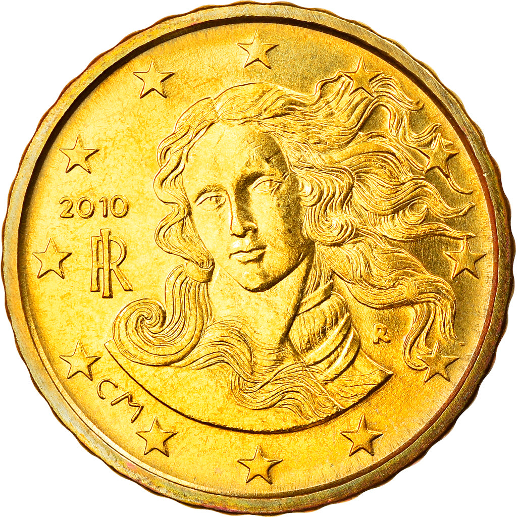 Italie, 10 Euro Cent, 2010, Rome, FDC, Laiton, KM:247