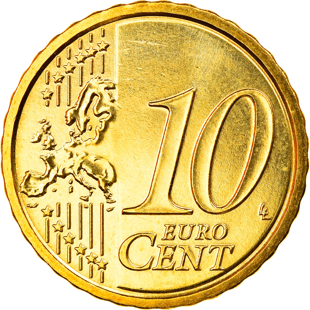 Italie, 10 Euro Cent, 2010, Rome, FDC, Laiton, KM:247