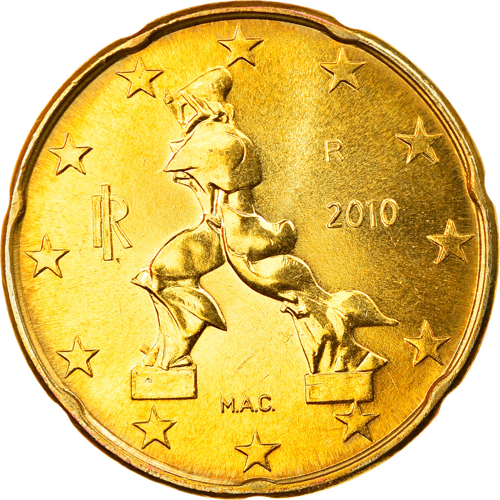 Italia, 20 Euro Cent, 2010, Rome, FDC, Ottone, KM:248