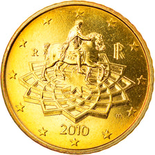 Italy, 50 Euro Cent, 2010, Rome, MS(65-70), Brass, KM:249