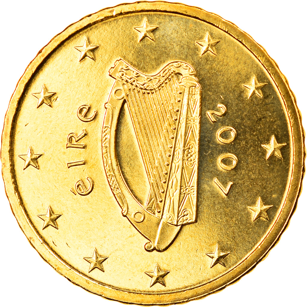 IRELAND REPUBLIC, 50 Euro Cent, 2007, Sandyford, MS(65-70), Brass, KM:49