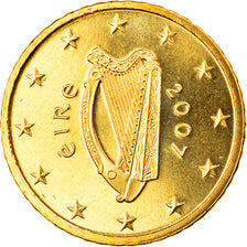 IRELAND REPUBLIC, 50 Euro Cent, 2007, Sandyford, MS(65-70), Brass, KM:49