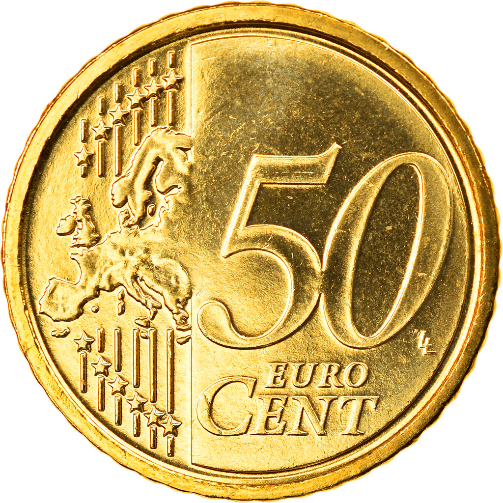 IRELAND REPUBLIC, 50 Euro Cent, 2007, Sandyford, MS(65-70), Brass, KM:49